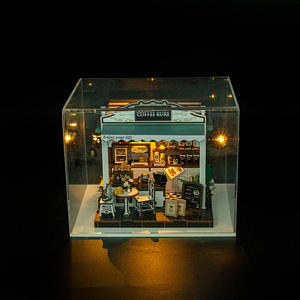 <span class=keywords><strong>Casa</strong></span> <span class=keywords><strong>de</strong></span> <span class=keywords><strong>Muñecas</strong></span> <span class=keywords><strong>en</strong></span> Miniatura, Cafetería, Rompecabezas 3D <span class=keywords><strong>de</strong></span> <span class=keywords><strong>Madera</strong></span> <span class=keywords><strong>para</strong></span> Armar, Juguete Educativo - Product Image 4