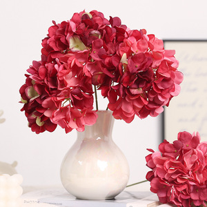 Fleurs en soie d'hortensia simple « Pluie Poétique » haute simulation pour décorations de mariage et décoration intérieure - Product Image 1