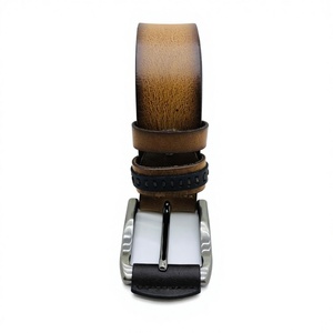 Accesorios para Hombre de Cuero Vacuno y Acero Inoxidable Cuadrados de Color Marrón, a la Moda, Hechos a Mano, Ecológicos e Impermeables, Ideas de Regalo - Product Image 3