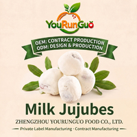 OEM Bulk Fruitmelk Jujube Gecoate Romige Zoete Zachte Snack Dubbellaagse Coating Natuurlijk Gezond 10kg Klaar om te eten 8 Maanden Houdbaar