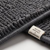 Tapis en chenille haute densité 2200 GSM, antidérapant, absorbant, lavable, moderne, écologique, uni, pour la maison, la salle de bain, doux, shaggy, en microfibre