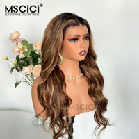Perruques en cheveux humains chinois en gros, mèches marron chocolat, perruque frontale en dentelle HD 13x4, longue perruque ondulée en dentelle