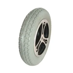 12.5x2.25 inch Wheelchair Wheels and Tyres Wheelchair Front Wheel Flat Free Wheel Assembly for Power Chairs