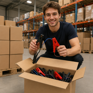 Cavo di alimentazione OEM con morsetto a coccodrillo a triplo pin, 1,5 m, 2*0,75 mm², soluzione personalizzata per test, ricarica, invecchiamento batterie e cavi da laboratorio - Product Image 3