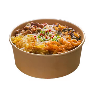 Food Grade Eco-friendly Custom Disposable Kraft Paper Lunch Bowl <b>Container</b> Waterproof Salad Soup Snack Pizza Sandwich Pet Food - Product Image 5