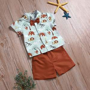 Conjunto de Ropa de Verano para Niños, Camiseta de Manga Corta con Estampado + Pantalones, Traje de Dos Piezas para Bebé Niño, Ropa Infantil - Product Image 2
