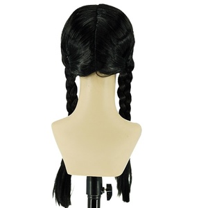 <span class=keywords><strong>Perruque</strong></span> Anime Double Tressée Sans Lacets, Thème Halloween Mardi Noir, Famille <span class=keywords><strong>Addams</strong></span>, Base en Réseau Interne Ordinaire K-Silk, pour le marché transfrontalier - Product Image 5