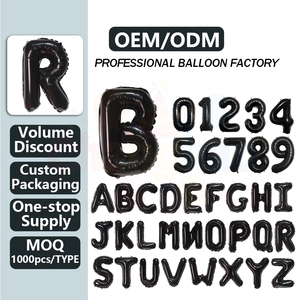 Palloncini in Foil Neri da 16 Pollici con Lettere A-Z e Numeri 0-9 per <span class=keywords><strong>Feste</strong></span> <span class=keywords><strong>di</strong></span> <span class=keywords><strong>Compleanno</strong></span>, Anniversari e Decorazioni Festive - Product Image 1