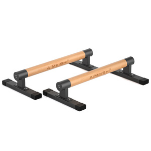 Entraînement de force Exercice de fitness Push up Gym Exercice Formation Paralettes en bois de hêtre massif Attelle sujette debout - Product Image 2