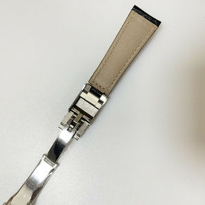 Correa de reloj de cuero de becerro negro de 20 mm de alta calidad con cierre Rolamy <span class=keywords><strong>P1</strong></span> para dropshipping - Product Image 5