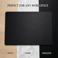 Alas Meja Kulit PU Premium Logo Kustom, Alas Mouse Kantor Besar, Pelindung Alas Meja Kantor untuk Hadiah Perusahaan, Promosi Bisnis