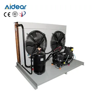 two stage/air cooled dry condenser/dc compressor condenser unit for air conditioner