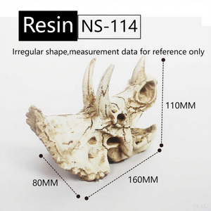 Tianbo Kunstharz-Dinosaurierschädel Umweltfreundliche Innendekoration für Reptilien- und Amphibienbedarf 16x8x11cm - Product Image 5