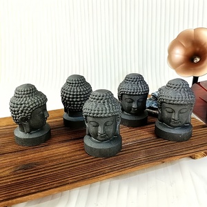Gran oferta de cristales tallados artesanales tallados a mano Buda personalizar la cabeza de Buda Shungite para Decoración - Product Image 6