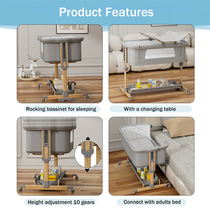 <span class=keywords><strong>Cuna</strong></span> <span class=keywords><strong>de</strong></span> Metal para Bebés Recién Nacidos, con Juego <span class=keywords><strong>de</strong></span> Almohada y Manta - Product Image 5