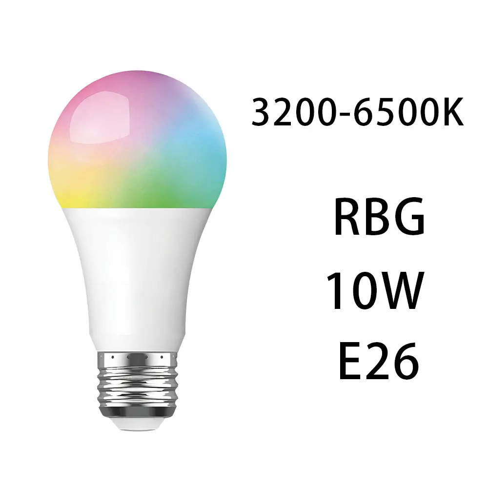 E26 E27 Multicolor Tuya LED WiFi Lamp Smart Bulb Works with Alexa, Echo, Google Home and IFTTT