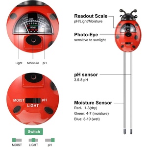 Temperatura de humedad del suelo EC Salinity NPK <span class=keywords><strong>Tester</strong></span> 3 en 1 Medidor de suelo, Kit de prueba de PH/luz/humedad del suelo Kit de prueba de suelo - Product Image 2