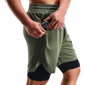 Summer <b>Men's</b> Sports <b>Shorts</b> <b>4</b>-Way Stretch Elastic Waist Quick Dry Windproof Breathable Custom Logo Mid Waist Beach Surf Running - Product Image 1
