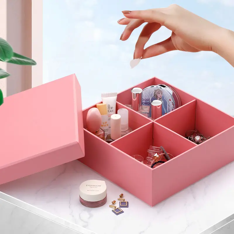 Cardboard Cosmetic Storage Box Make Up Organizer Box Makeup Organizer