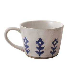 Taza de Cerámica Estilo Japonés, Taza de Café/Té de Cerámica Rústica con Asa, Diseño Floral Azul, Taza Individual, Regalo 2025 - Product Image 1