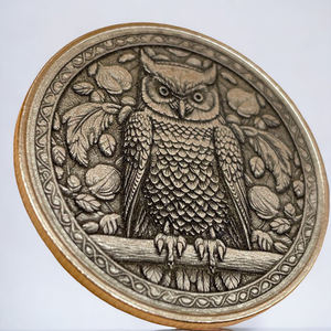 Vendita di oggetti in metallo vendita alla rinfusa gettone moneta modello animale monete in metallo Souvenir rotondo in ottone gufo 3d sfida moneta Design - Product Image 2