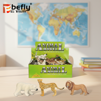 Jouets d'animaux sauvages en plastique, léopard et lion, animaux de la jungle