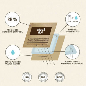 Pack d'humidification bidirectionnel 62% 69% 72% – Pack de contrôle d'humidité format compact en gel – Pack d'humidification personnalisé pour cigares, guitares, herbes - Product Image 4