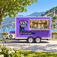 Remorque de vente ambulante Etodevice 12 pieds pour boulangerie, restauration rapide, boissons et crèmes glacées