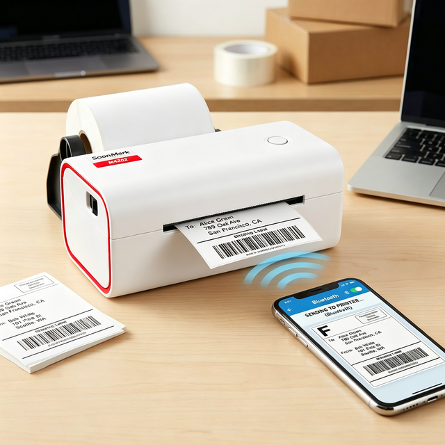 M4202 4x6 Shipping Label Printer Thermal Barcode Printer Machine 203DPI 110mm for Ecommerce Small Business Wholesale Factory