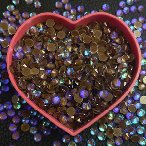 Panas beberapa warna SS6 -SS30 Neon AB warna bagian belakang datar tidak panas memperbaiki kaca Rhinestones untuk dekorasi DIY - Product Image 4