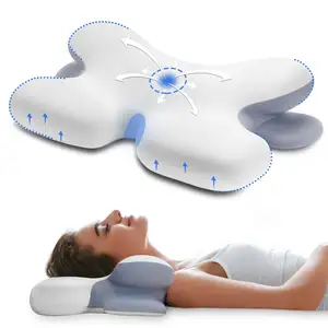 Luxus ergonomisches Nackenstütze-Orthopedes Cervical-Bett-Nackenkissen Memory-Schaum-Kissen für Schlaf im Bett Hotelkissen