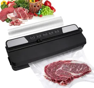 OOTD Customized Logo Stainless Steel Vacuum Sealer CE certificated Built-in Cutter Automatic Food Vacuum Sealer