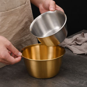 ชามสแตนเลสสีทองแบบลึกสำหรับร้านอาหาร บาร์สลัด บุฟเฟ่ต์ - Product Image 1