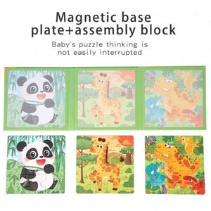 Libro de Rompecabezas Magnéticos de Animales de Madera para Niños Pequeños (2-4 Años) - Juguete Educativo de Dibujos Animados - Product Image 2