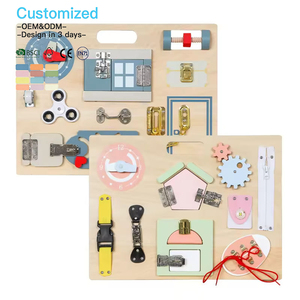 EDULAND OEM ODM Montessori - Juguete Educativo de Madera para Niños, Tablero de Actividades para el Desarrollo de Habilidades para la Vida, Juguete de Mesa para el Aprendizaje Temprano - Product Image 1