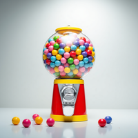 Meilleure Vente 2026 Distributeur à Monnayeur Certifié CE, Design Élégant, Expédition Rapide pour Bonbons, Boules de Gomme et Capsules Surprise