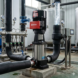 High-Pressure Stainless Steel Vertical Multistage <b>Pump</b> with Fully Automatic Control for Commercial Building Water Supply System - Product Image 4