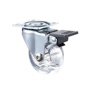 1.5 Inch/2 Inch/3 Inch Crystal Transparent PP Material Silent Universal Brake Caster Modern Design for Living Room Kitchen - Product Image 2