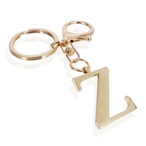 Cadeau personnalisé, pendentif en métal doré à la mode, lettres anglaises A-Z, 26 lettres, porte-clés simple, accessoires pour sac - Product Image 1