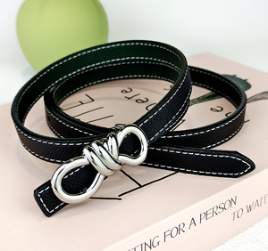 Nuovi disegni Double face da donna sottile in vera pelle con cinturini colorati fibbia con fiocco in vera pelle <span class=keywords><strong>cintura</strong></span> in vita - Product Image 6