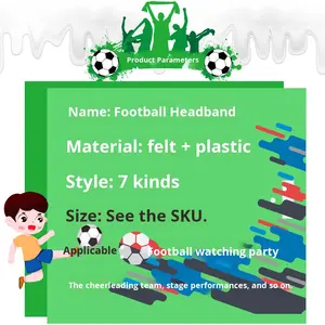 Nueva Diadema Deportiva para <span class=keywords><strong>Fan</strong></span>áticos del Fútbol de Estados Unidos, Canadá y México, Accesorios de Animación, Decoración para Fiestas, Tela No Tejida y Plástico - Product Image 4