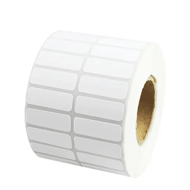 Juxing 50mm*20mm*5000pcs China paper tag roll glossy sticker paper China cd label paper gold label