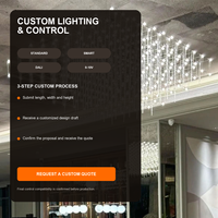 Lustre Cube Moderne Personnalisé pour Hôtels, Salles de Banquet, Restaurants, Grandes Luminaires Étoilés, Installation au Plafond AC Non Standard