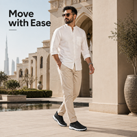 2026 Eigenes Logo Herren Wasserfeste PU Leder Elastische Seiten Slip On Gepolsterte Plattform Gebetsschuhe