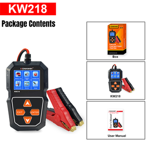 Testeur de batterie KONNWEI KW218 6V 12V 100 à 2000CCA, analyseur de batterie de moto et de <span class=keywords><strong>voiture</strong></span>, testeur de batterie de démarrage et de charge - Product Image 4