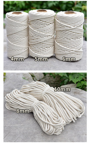 Cordão de Algodão para Macramê Disponível em Estoque 2mm 3mm 4mm 5mm 6mm 8mm 10mm, Corda Natural para Macramê DIY Artesanal - Product Image 5