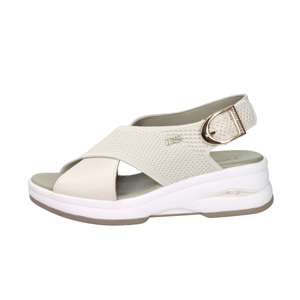 Sandalias de Plataforma Donna Serena para Mujer, Color Beige, Tacón de 36.5 cm, Cómodas para el Verano - Product Image 1