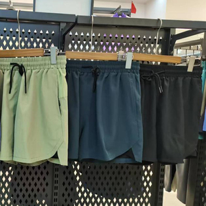 Pantalones Cortos Deportivos para Correr con Bolsillo con Cierre, 90% Nailon, 10% Elastano, Pantalones Cortos de Entrenamiento para Hombre - Product Image 1