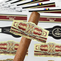 Bagues d'Étiquettes à Cigares de Luxe Personnalisées de Haute Qualité, Étiquettes Adhésives de Bagues de Cigares avec Logo en Relief