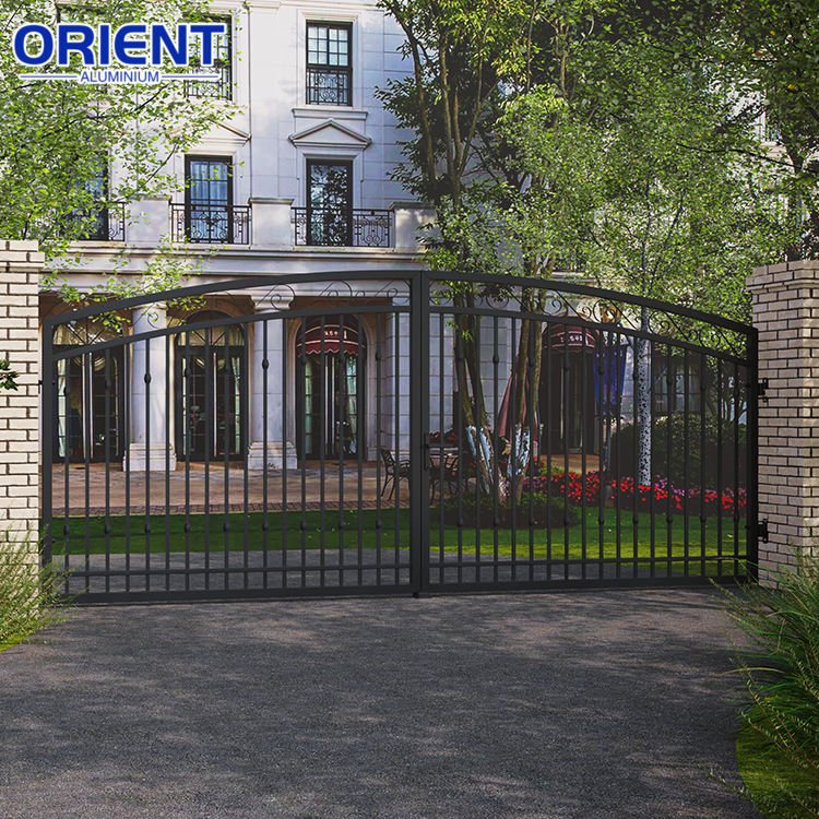 Aluminum Grill Alloy Double Gates Design Outdoor Garden Welding ...